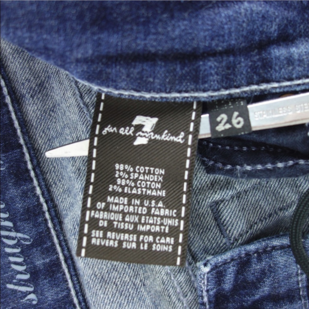 SOLD 7 For All Mankind Straight Women's 26 #JA02 - Picture 4 of 8
